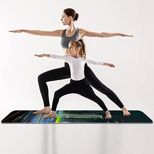 6mm ekstra debela prostirka za jogu, fantastičan noćni Print ekološki prihvatljivi TPE prostirke za vježbanje Pilates Mat sa za jogu, trening, osnovnu kondiciju i vježbe na podu, muškarci & žene