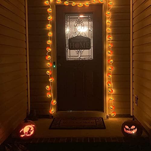 Homemory Halloween bundeva svjetla, LED bundeve svjetla, 2 načina odmor svjetlo za vanjski zatvoreni party dekor