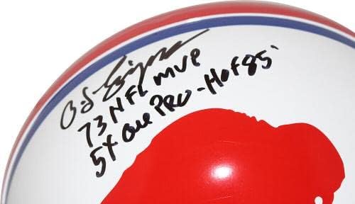 O. J. Simpson Autographed Buffalo Bills autentic 65-73 Helmet 3 Insc JSA 31714-NFL Helmets sa autogramom