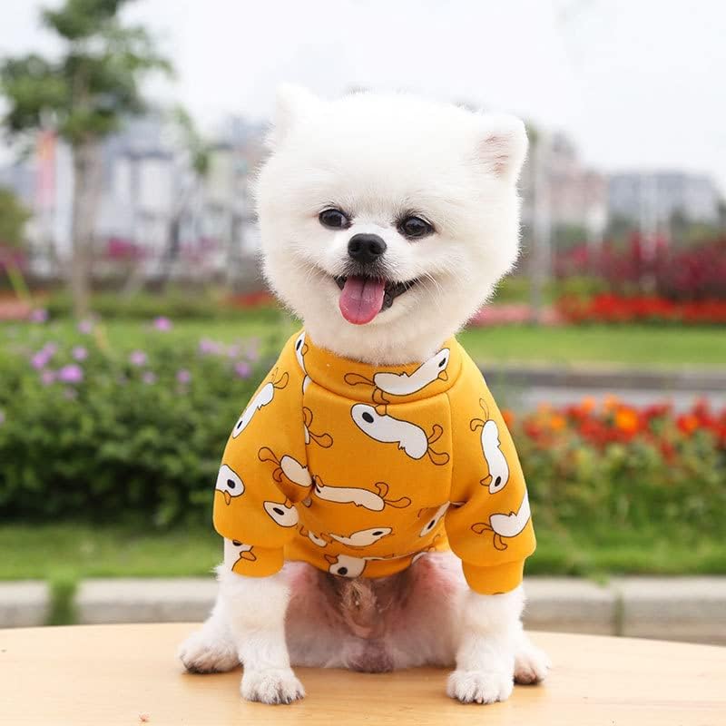 Slatka mala pseća odjeća meko pamuk yorkies odjeću štene mačke dukseve zimski pas jaknu za male srednjeg pse ružičasta cherry m