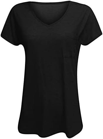 Teen Girls bluza jesen ljetni kratki rukav 2023 odjeća V izrez pamuk labavi fit casual bluza majica za žene H0