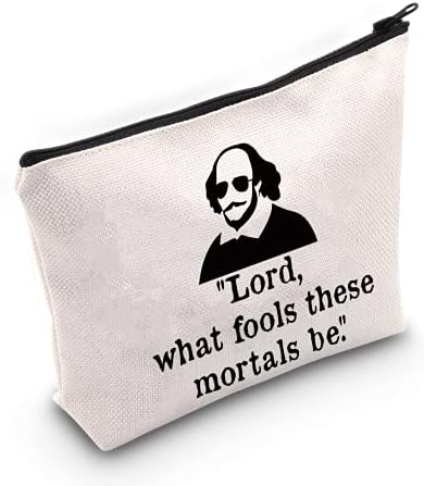 Levlo Funny Shakespeare Cosmetic Make up Bag Shakespeare obožavatelji poklon Gospodine Koje budale ovi smrtnici budu šminkeriste torbice