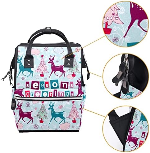 Guerotkr putni ruksak, vrećice za pelene, ruksačka torba pelena, obrazac stabla božićnog jelena