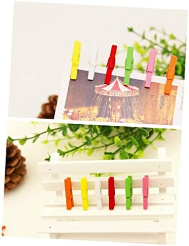 Artibetter 500 kom Svestrane organizator Clips-Clips-komunalni isječci Scrapbooking Slika Odeća / Torba Kruška drvena odjeća Odjeća za CRAFT DIY MINI HEEGH STORAM