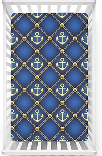 Royal plavi tematski plahte, prenosivi mini listovi krevetića mekani mali madrac listova za djecu za djevojčice ili dječak, 24 x38, zemlja žuto