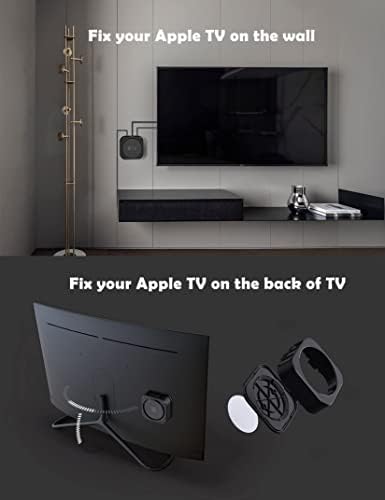 Notmbestm Zidni nosač za Apple TV nosač protiv krađe Potpuni za stropni nosač kompatibilan sa Apple TV-om 2nd / 3. / 4. / 5. generacija i Apple TV 4K / HD
