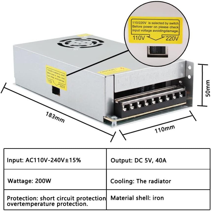 5V transformatori Napajanje AC DC trenutni adapter za napajanje 5V 220V do 110V pretvarač 5 V 2a 5a 6a 10a 15a 20a 30a 40a 50a