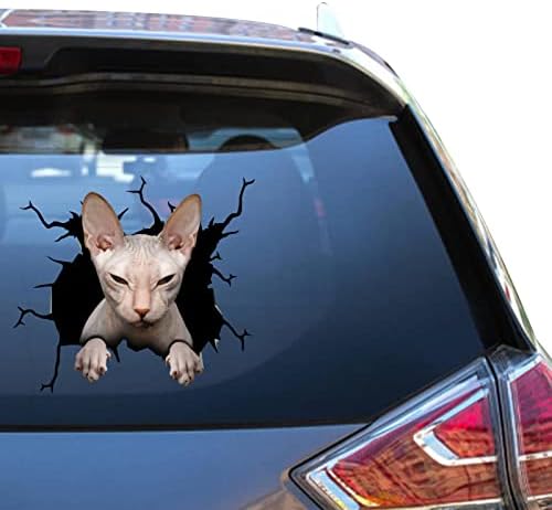 Vinyl Cat naljepnice Vodootporne sfinge mačke naljepnice za vinalne automobile za mame staklo