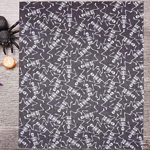 Ciieeo 16 listova boja šivanja Halloween tkanine za pamuk štampani Craft Quilting poliester svestrana ručno rađena Lobanja patchwork