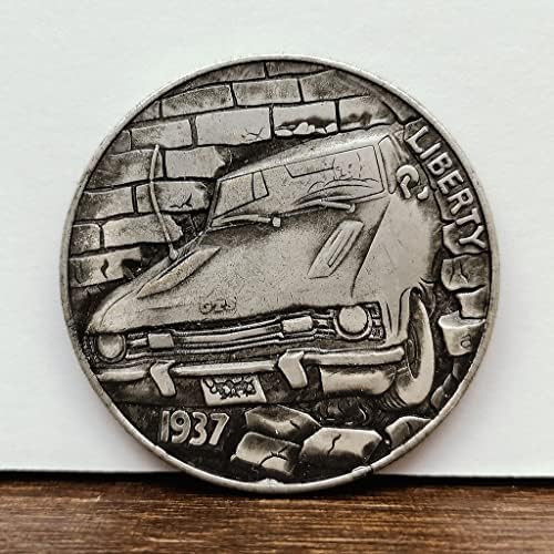 Automobil kroz zidni lutajući novčić dubok rezbarenje kovanica za beskućnike Classic Art Carving 1 nož orao stranog srebrnog dolara za igranje