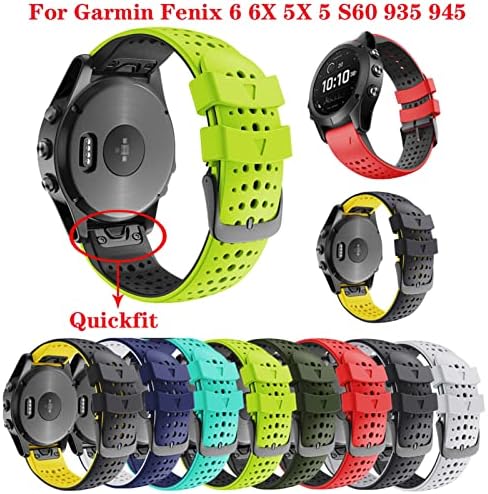 IENYU 26 22mm Brzo puštanje kaiše za rezanje Garmin Fenix ​​7 7x 6 6x Fenix ​​5 5x 3 3 HR 935 Gledaj Silikon Easyfit ručni remen