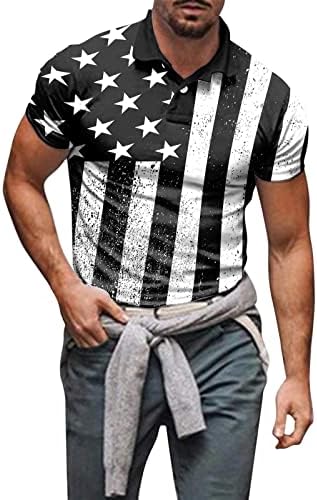 Bmisegm Summer Men T Shirts Mens Spring Summer Casual Sports Independence Day Wicking Rever Short Sleeve T Mens Knit