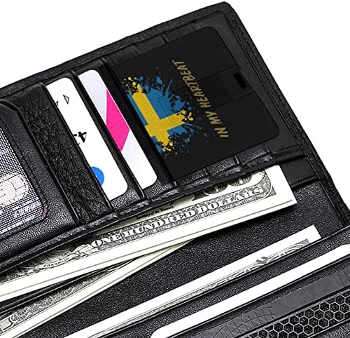 Švedska u mojoj srčanoj kreditnoj kartici USB Flash diskovi Personalizirani memorijski stick tipke Korporativni pokloni i promotivni