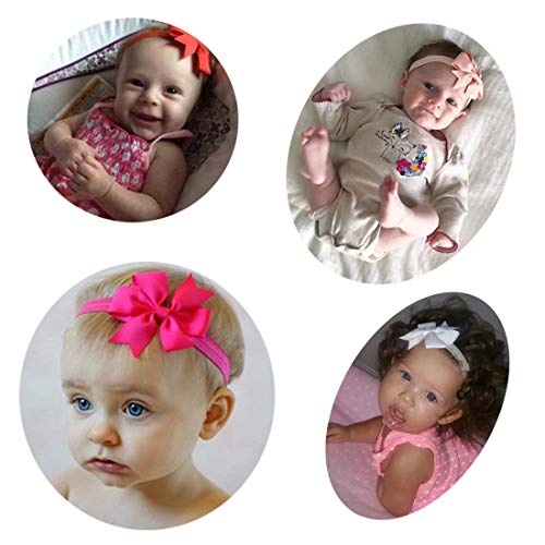 WillingTee Baby Girls Headbands 3 & 34; Grosgrain traka za kosu lukovi Baby Headbands Hair Accessories za djevojčice dojenčad mala