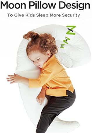 Choc chick Curve jastuk za dugo tijelo za malu djecu, 34x28 inča u obliku mjeseca Meki zagrljaj djece jastuk za spavanje, organski