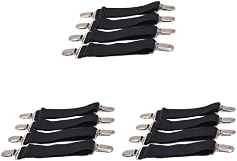 Veemoon 12kom elastični držač Crni podesivi madrac Sofa tregeri trake fiksne hvataljke za pričvršćivanje Stezaljke za krevet obujmica