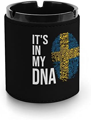 To je u mojoj DNK Švedskoj kožnu pepeo za zastavu za cigarete okrugle ladice za pepeo za kućni ured i restorane