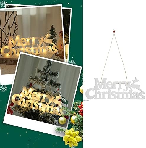 BestYiJo Sretan Božić osvijetljeni znak, 11 božićno drvo vijenac viseći ukrasi Božić osvijetliti ukrasi za prozor LED dekorativna viseća svjetla za Božićnu zabavu kući