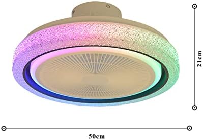 CUTYZ stropni ventilatori sa lampicama, pametni RGB stropni ventilator sa laganim i daljinskim upravljačem tihim motorom podesivom