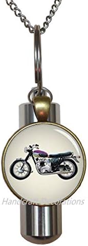 RukovanjeDecoracija Motocikl Kremacija Urn Ogrlica, ljubavnik motocikala, poklon za bicikliste, biciklista, biciklistički, spasilački