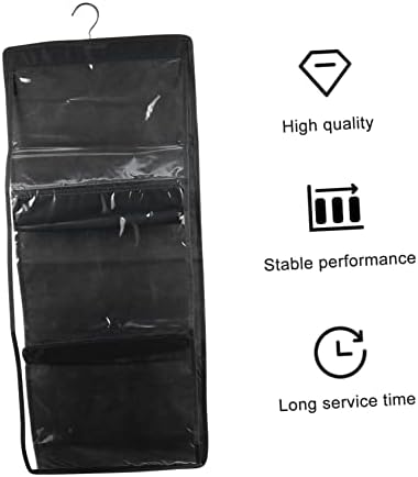 COLLBATH 1 kom zidna polica za odlaganje torbica zadebljana držač za spavaću sobu torbe torbe sa Visećom odvojivom dvostrukom Crnom kukom torbom džepna torbica prozorska garderoba prozirna bočna vješalica Clo