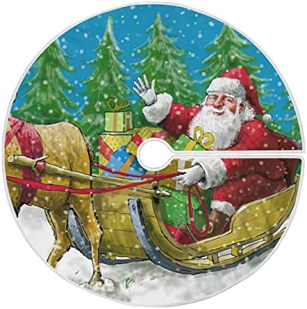 Santa Claus Snow Božić Božićno suknje 36inch Početna Dekor za Xmas Tree Suknje za Xmas Dekoracije stabla Holiday vjenčani ukras