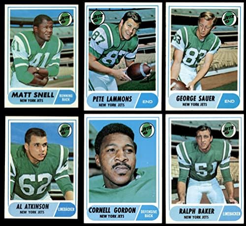 1968 TOPPS New York Jets Team Set New York Jets Ex / MT + Jets