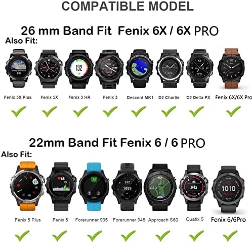 FORFC 22mm Sport najlonski sat traka za traku brzo izdanje za Garmin Fenix 6x 6 Pro 5x 5 Plus 935 Approach S60 Quatix5 narukvica narukvica