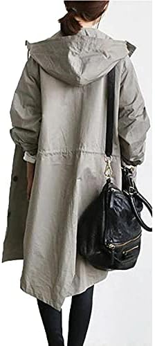 Cokuera Winter Jackets za žene Modne klasificirane velike jakne sa džepom elegantne kapute sa kaputama sa kapuljačom
