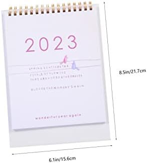 Tofficu 2pcs 2023 2023 Desk kalendarski kalendar Kalendar ureda Decore Blagovaonica Stolni dekor 2023 Mjesečni kalendar Mini mjesečni
