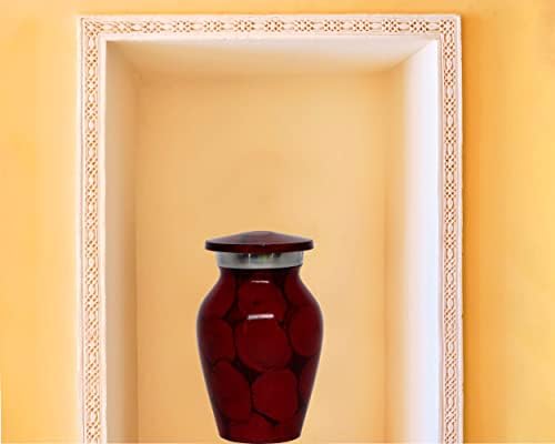 Shreyas Forever Mini kremiranje čuva urne za ljudski pepeo prekrasne male aluminijumske urne s premium kućištem ručno izrađenim kremacijskim
