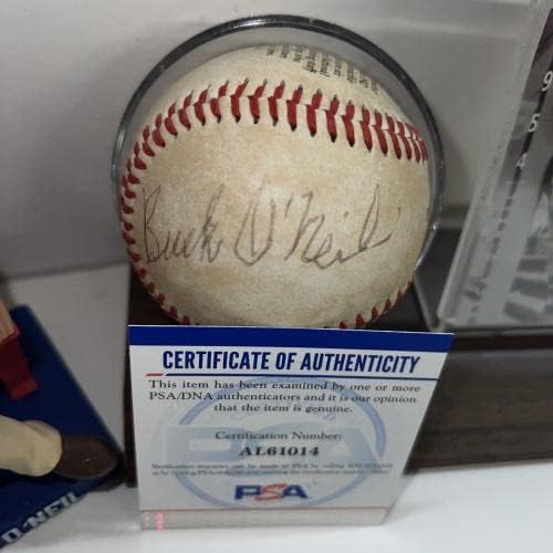 Buck O'Neil Negro liga Single potpisano Auto bejzbol PSA bobblehead lot w / futrola - autogramirani bejzbol