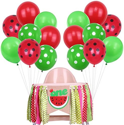 Oninit Watermelon Baby Boy Girls 1. rođendanski ukrasi za rođendan, jedna u dimensu najbolje za ljetni piknik First Rođendan foto