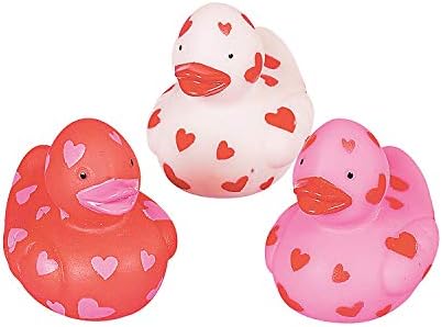 MINI valentinovne gumene patke - skupni skup 24 - igračke za Valentinovo, zabavne pogodnosti i brošure