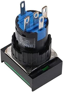 5pcs 16mm push gumb Samonetalni prekidač pravokutnik LED lampica Trenutak prekidača tipka DC12VDC24V AC110V AC220V 24x18mm -