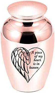 YHSG Little Anđeoska krila Ljudska / kućna ljubimca Legura urnu Urn Suvenir Kutija za nakit, Rose Gold, 5pcs