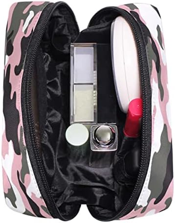 ZOEO torbica za šminkanje klasična Camo ružičasta siva Mini torba za šminkanje Organizator putna toaletna torba sa patentnim zatvaračem
