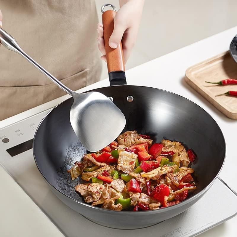 CXDTBH Iron Wok tradicionalni ručni rad Iron Wok Pan Non-stick Pan indukcija i plinski štednjak posuđe