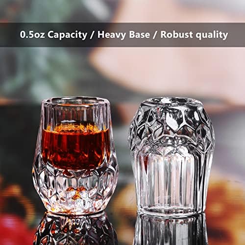 Jaepsing shot Glasses, 0.5 Oz Heavy Base Shot Glass Set od 6 / slatke čašice / čiste čašice / srdačne naočare / Šeri naočare / savršeno za žestoka pića
