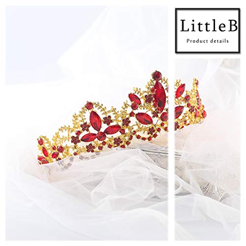 LittleB barokna Kristalna vjenčana kruna cvijet Svadbeni Dodaci za kosu Tiara Headpieces nakit za žene