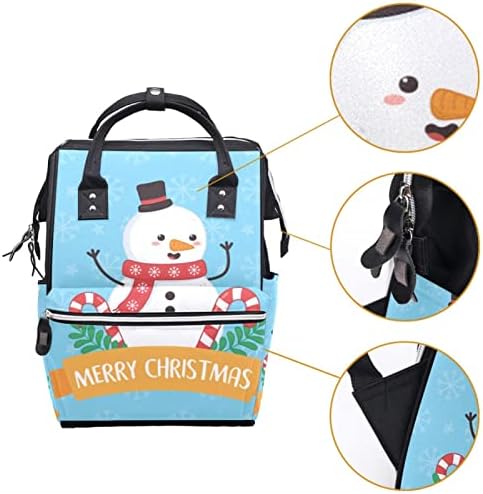 Sretan božićni snjegovinski ručni torbe za ruksak za bebe nazivne torbe za promjenu multi funkcije Veliki kapacitet putne torba
