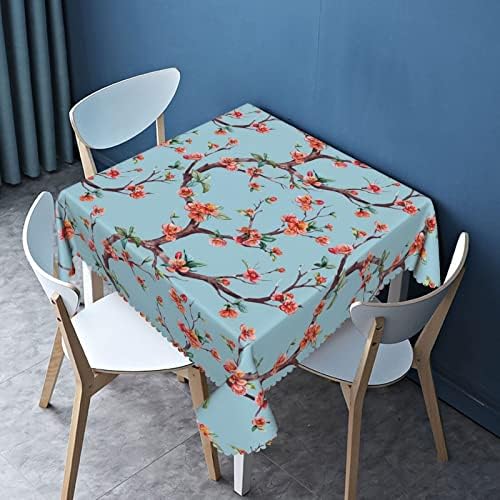 ZUCRCFFY Peach Pattern Square stolnjak, 70x70 inča, otporan na mrlje za višekratnu upotrebu perivi Print Square Table odjeća, za kuhinjski