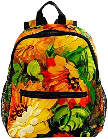 VBFOFBV putni ruksak, ruksak za prijenos za žene muškarci, modni ruksak, ulje slika narančasto hrizantemum retro