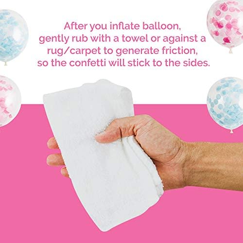 Pop fizz dizajnira rod otkriva ukrase - ružičasti i plavi konfeti balonski paket - 24 broj