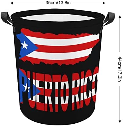 Mapa Zastava Portoriko korpa za veš sklopiva korpa za veš kanta za veš torba za odlaganje odeće