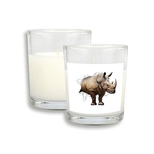 Papir za životinje Šokovi nosorozi bijeli svijeće Stakleni mirisni psel