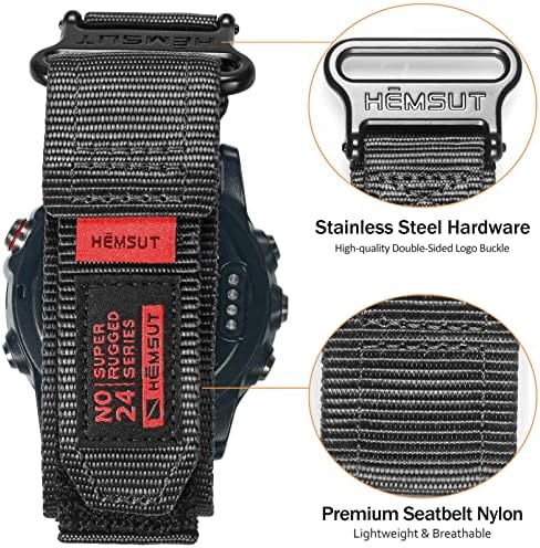 Kompatibilan sa Garmin Watch Band-om, super čvrstim ekstralnim najlonskim sportskim remenom sa utkanim dizajnom petlje za Fēnix /