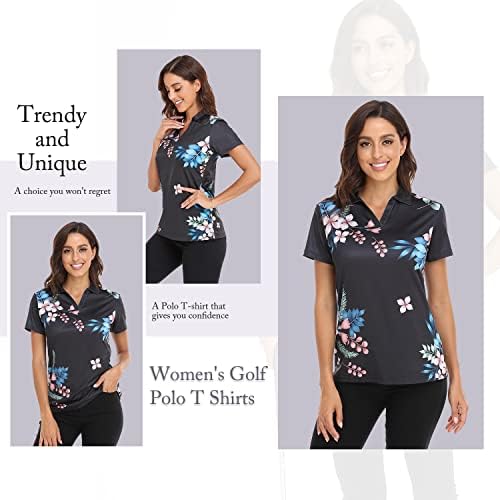Little Beauty ženske cipele za golf polo t majice kratki rukav ovratnik lagane vlage Wicking tenis atletičke tiskane majice