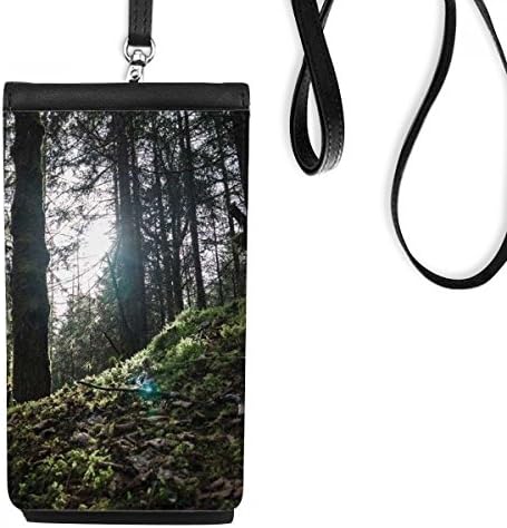 Tamno zelena šumarstvo Nauka prirode Scenografija Telefon novčanik torbica Viseće mobilne torbice Crni džep