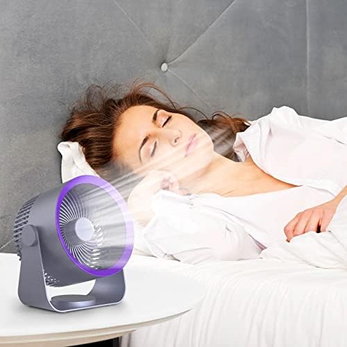 Moresec Mini ventilator 3 brzine sa noćnim svjetlom 180 ° rotacija mali i lagani lični ventilator USB punjenje miran ventilator -
